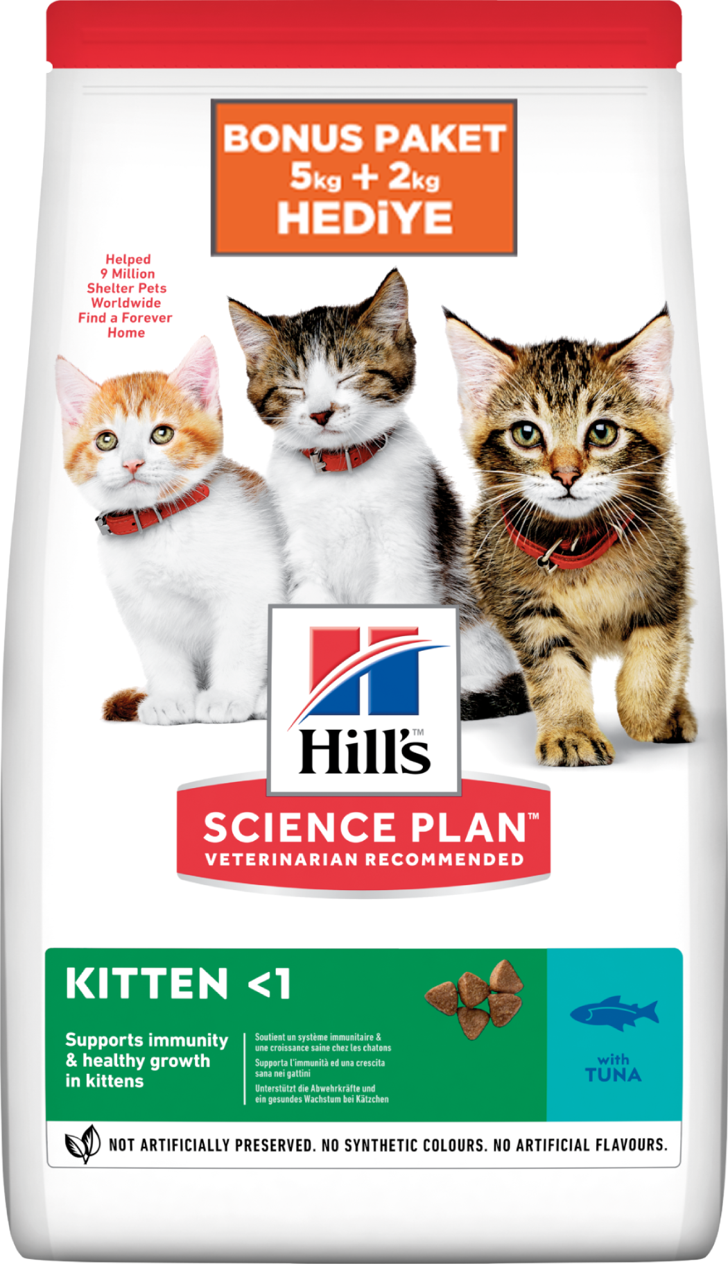 Hill's Science Plan Ton Balıklı Yavru Kedi Maması 5 + 2 Kg