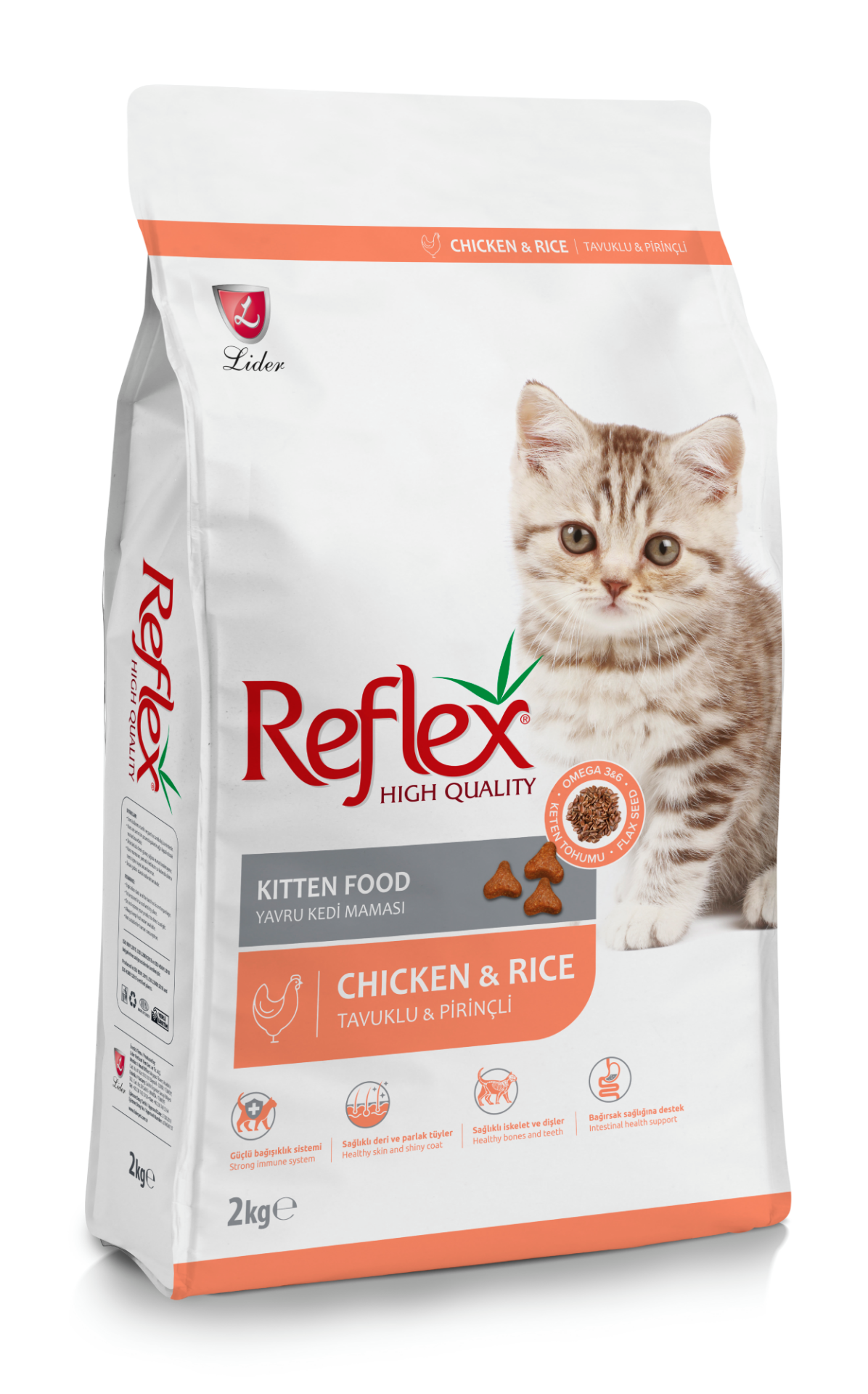 Reflex Kitten Tavuklu ve Pirinçli Yavru Kedi Maması 2 Kg