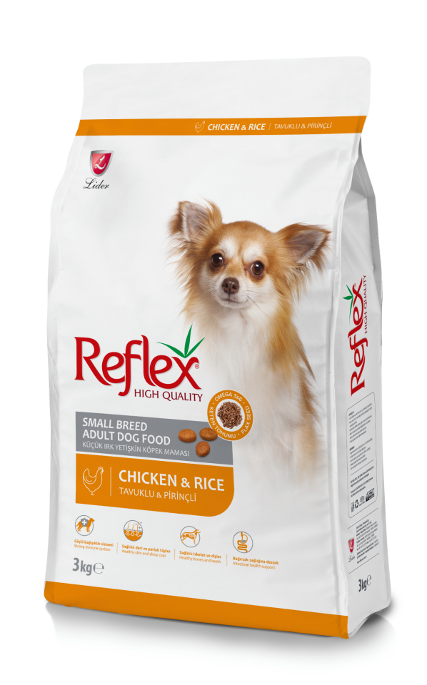 Reflex Tavuklu ve Pirinçli Küçük Irk Yetişkin Köpek Maması 3 Kg