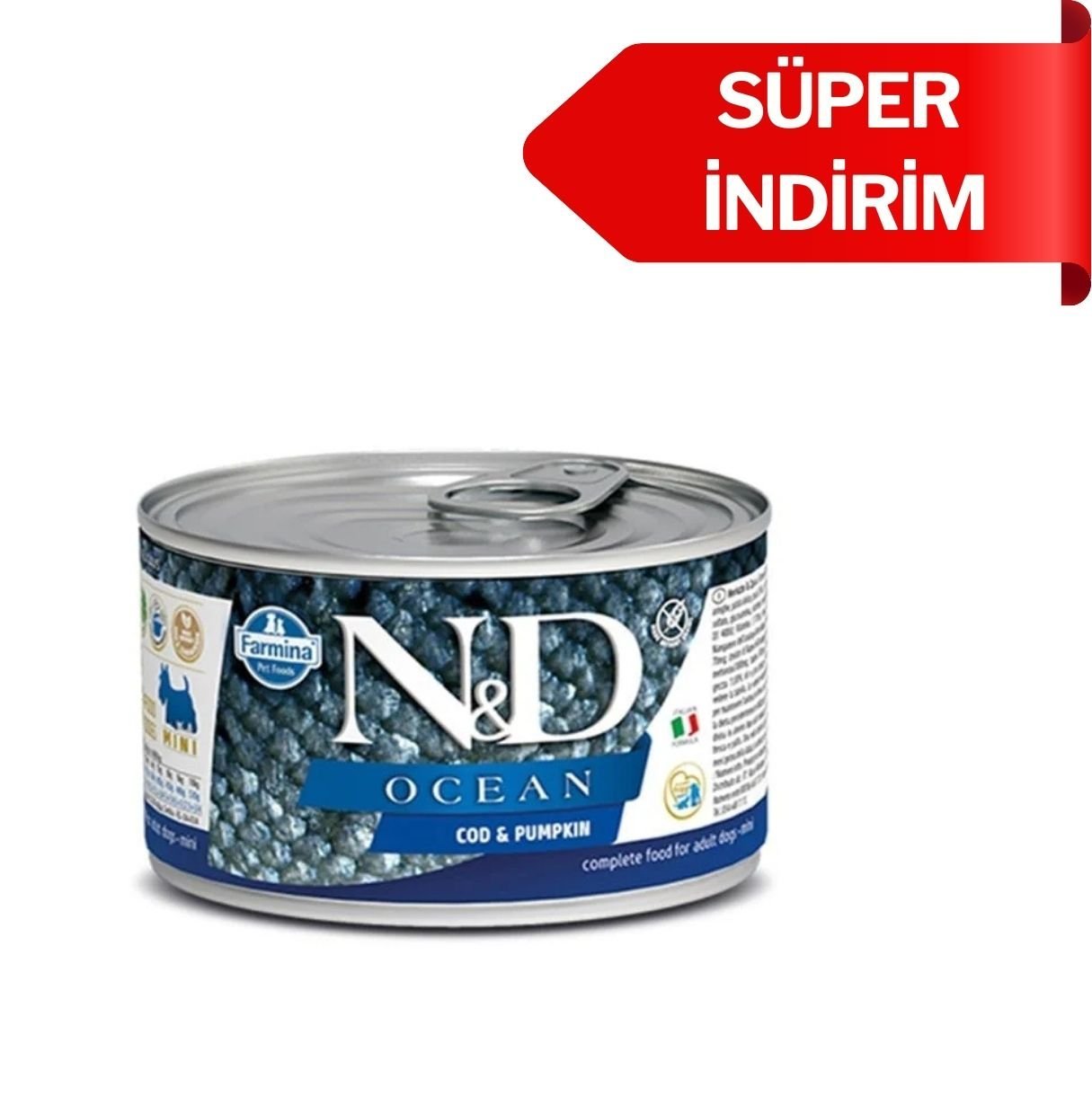 N&D OCEAN KÖPEK KONSERVE MORİNA BALIĞI & BALKABAĞI PUPPY MINI 140 GR