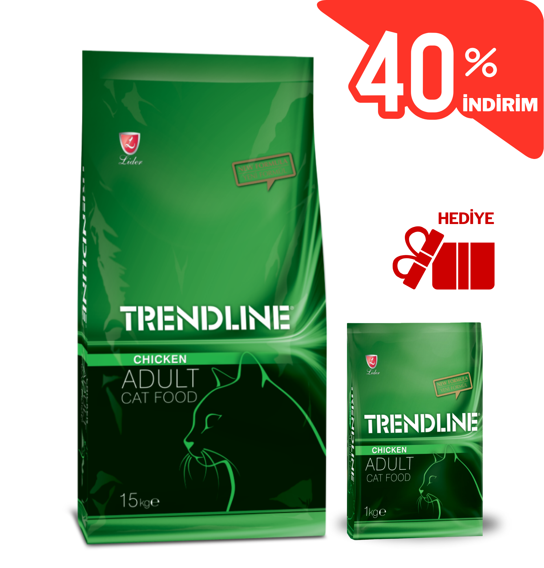 Trendline Tavuklu Yetişkin Kedi Maması 15 Kg