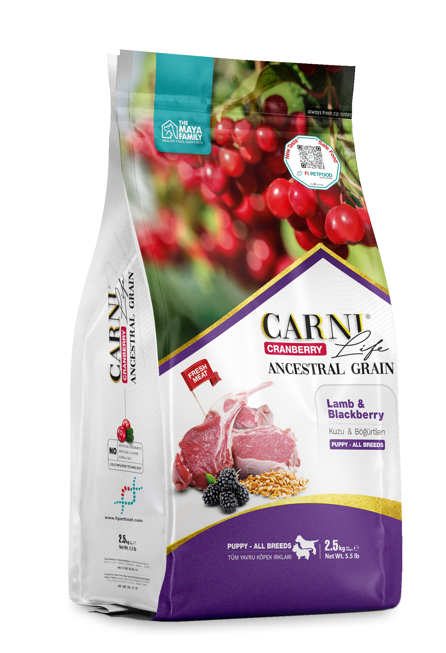 CARNI CARNI LIFE CRANBERRY ANCESTRAL GRAIN KÖPEK KUZU &BÖĞÜRTLEN PUPPY TÜM IRKLAR 12 KG