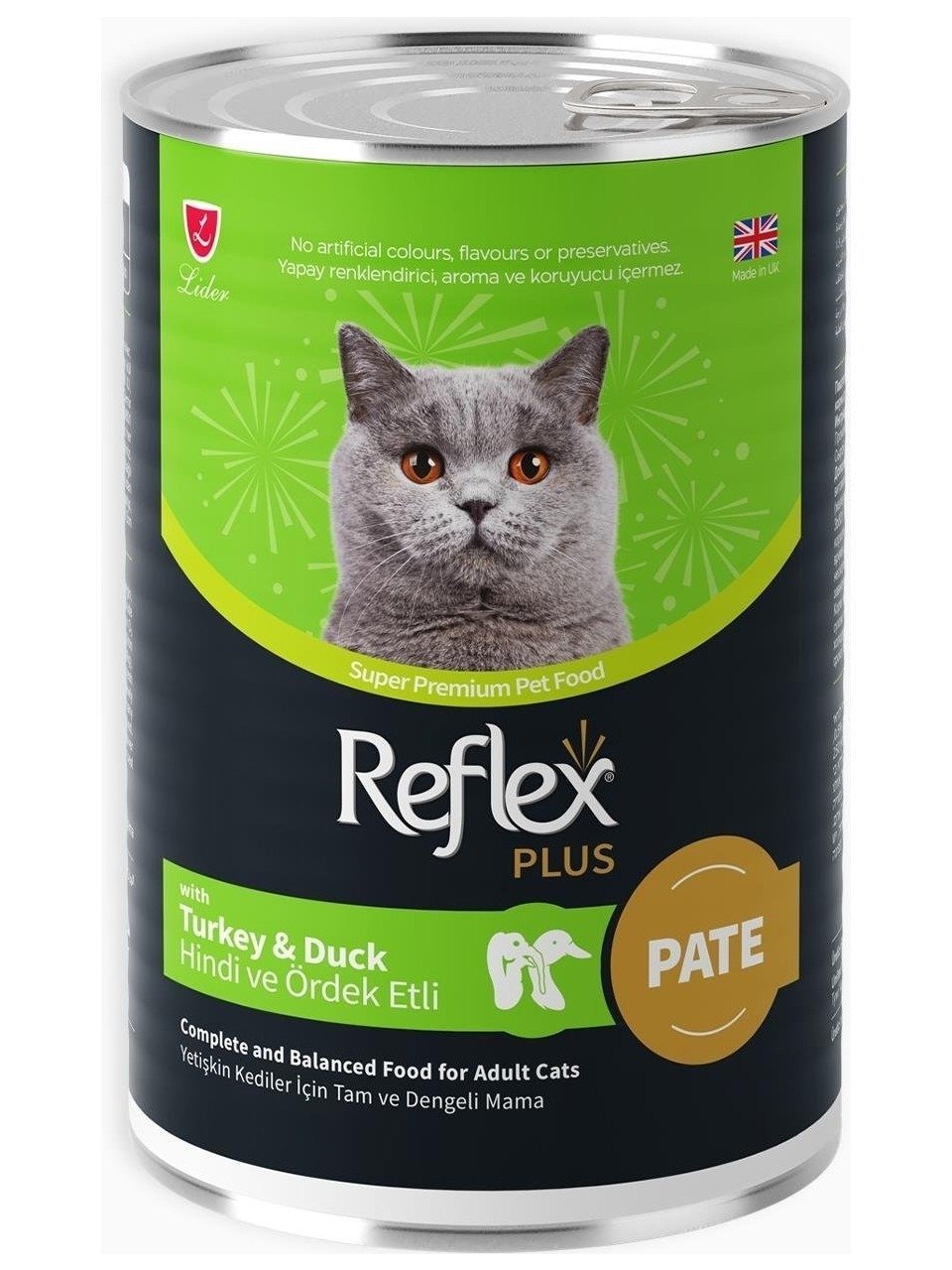 Reflex Plus Pate Hindili Ördekli Kedi Konservesi 395 Gr