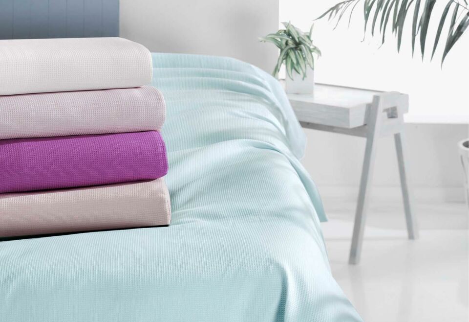 Menderes Home Cotton Collection Pike Çift Kişilik Pike Pudra