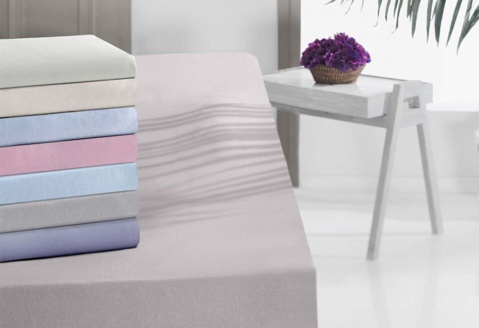 Menderes Home Cotton Collection Jarse Çift Kişilik Fitted Pembe