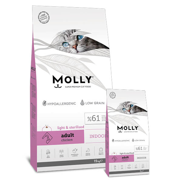 MOLLY KISIR TAVUKLU KEDİ MAMASI 2 KG