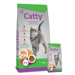 CATTY LIGHT STERİLİZE SOMONLU KEDİ MAMASI 15 KG