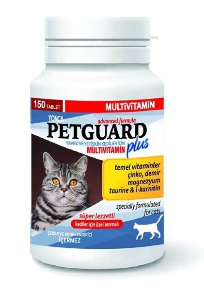 YNC-8053 PETGUARD PLUS KEDİLER İÇİN MULTİVİTAMİN 150 TABLET