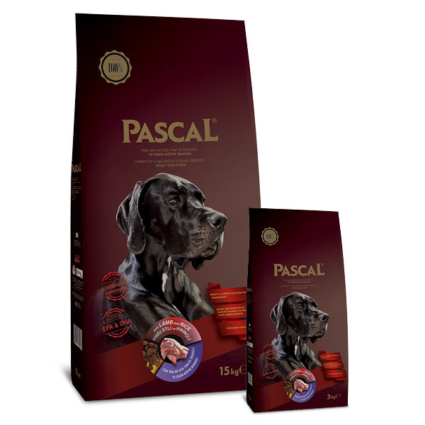 PASCAL KUZU ETLİ&PİRİNÇLİ YETİŞKİN KÖPEK 3 KG