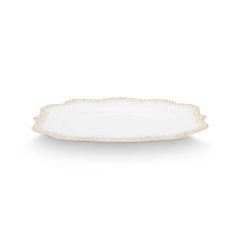 Beyaz Porselen Kahvaltı Tabağı 23,5 cm Royal Gold White Collection by Pip Studio