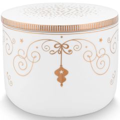 Beyaz Porselen Mum 11,7x9,6 cm Royal Gold White Collection by Pip Studio