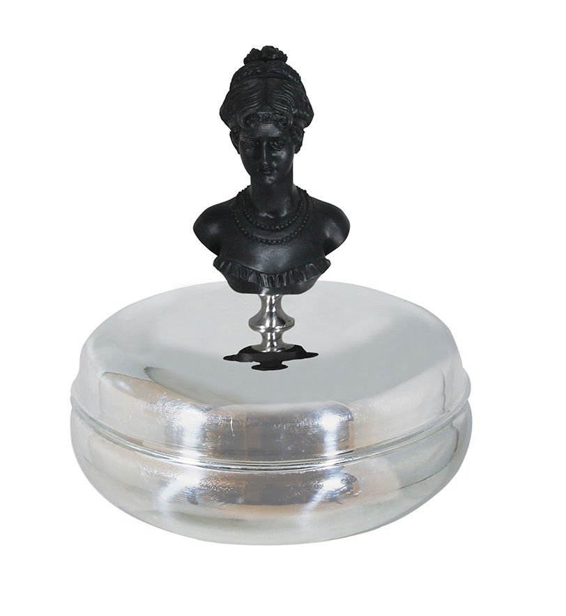 Fragrance Candle in the Silver Plated Bowl with Joséphine de Beauharnais Statue (M)