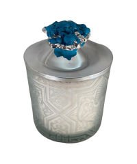 Fragrance Candle in the Decorative Glass Jar with Turquoise Stone
