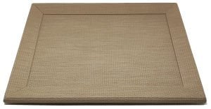 Beige Leather Tray Without Handle
