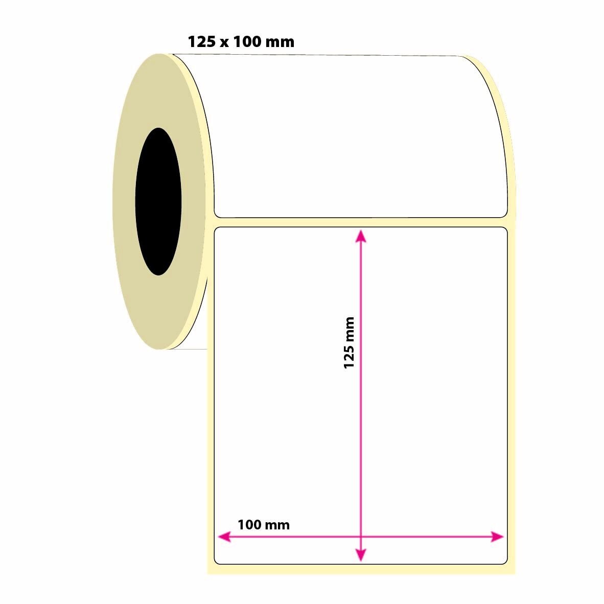 125x100mm Kuşe Etiket  250 Adet (8687073831137)