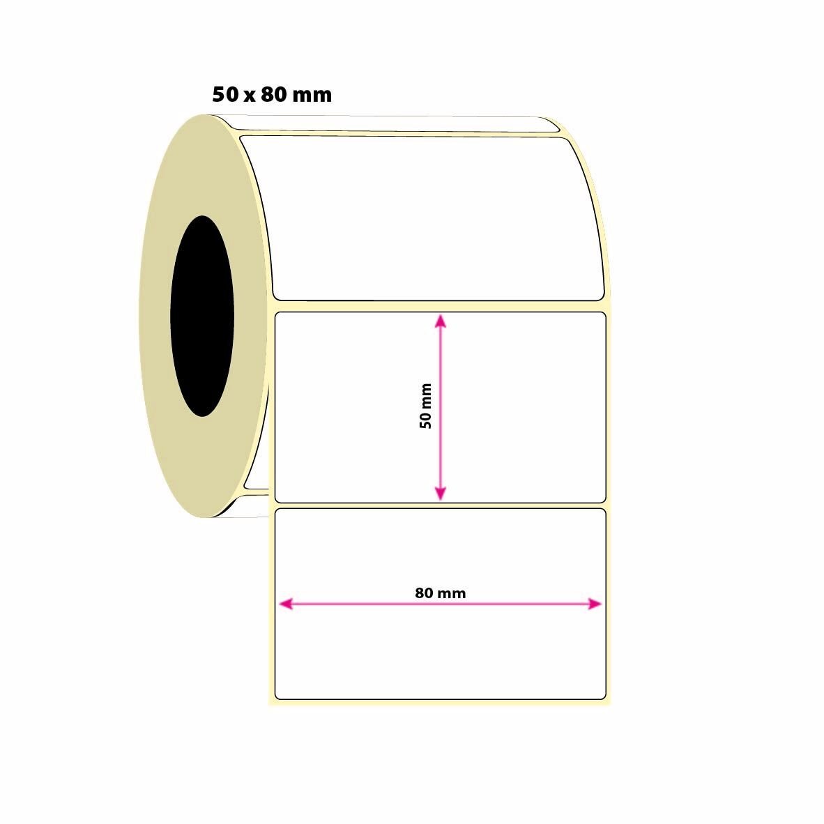 50x80mm Silvermat (Metalize,Demirbaş) Etiket 1000 Adet (8687073831180)