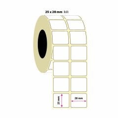 25x28mm İkili Lamine Termal Etiket 3000 Adet (8687073831818)