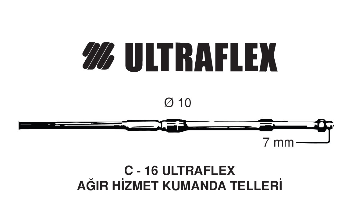 ULTRAFLEX AĞIR HİZMET KUMANDA TELİ 14 MT 46 FEET