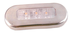 MERDİVEN LAMBASI BEYAZ 12 V LED KROM ÇERÇEVELİ
