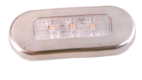 MERDİVEN LAMBASI BEYAZ 24 V LED KROM ÇERÇEVELİ
