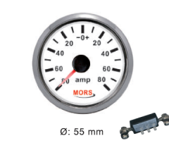 AMPERMETRE 12-24 V SİYAH + ŞÖNT DAHİL