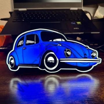 Mavi Renk Beetle Araba Gece Lambası