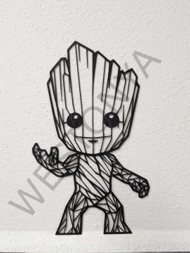 Modern Baby Groot Wallart Tablo