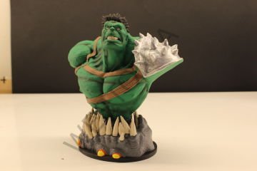 3D Baskı Hulk Büst Figürü