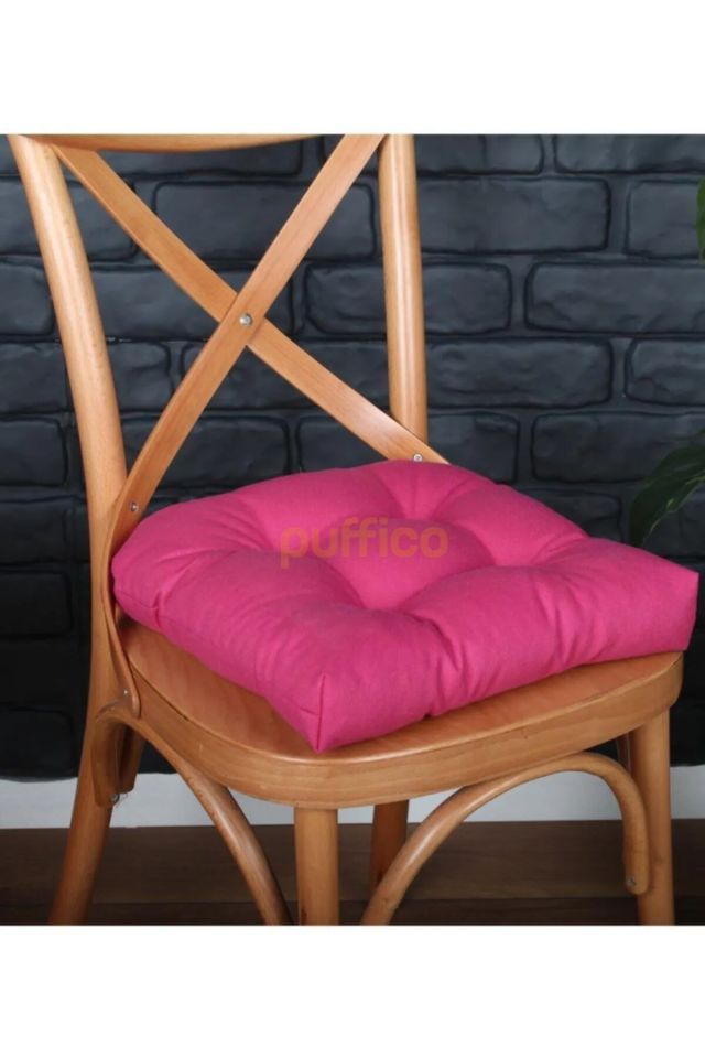 Sandalye Minderi 6'lı - Fuşya - Pamuklu