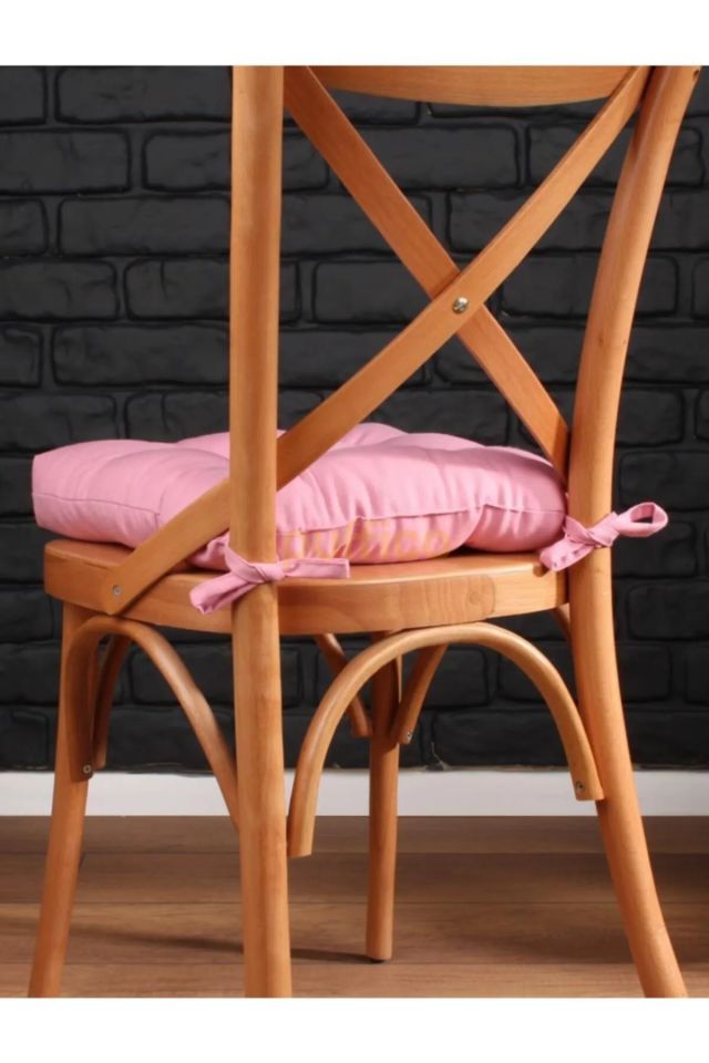 Sandalye Minderi 6'lı - Pembe - Pamuklu