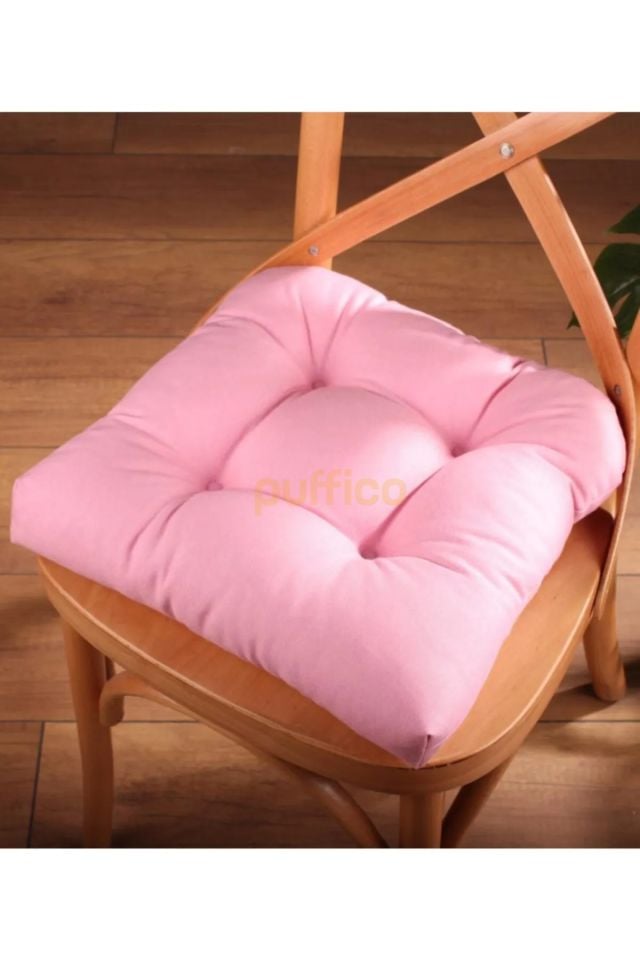 Sandalye Minderi 6'lı - Pembe - Pamuklu