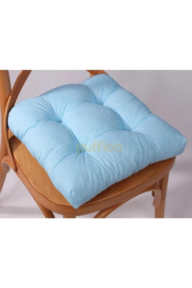 Sandalye Minderi 6'lı - Bebe Mavisi - Polyesterli