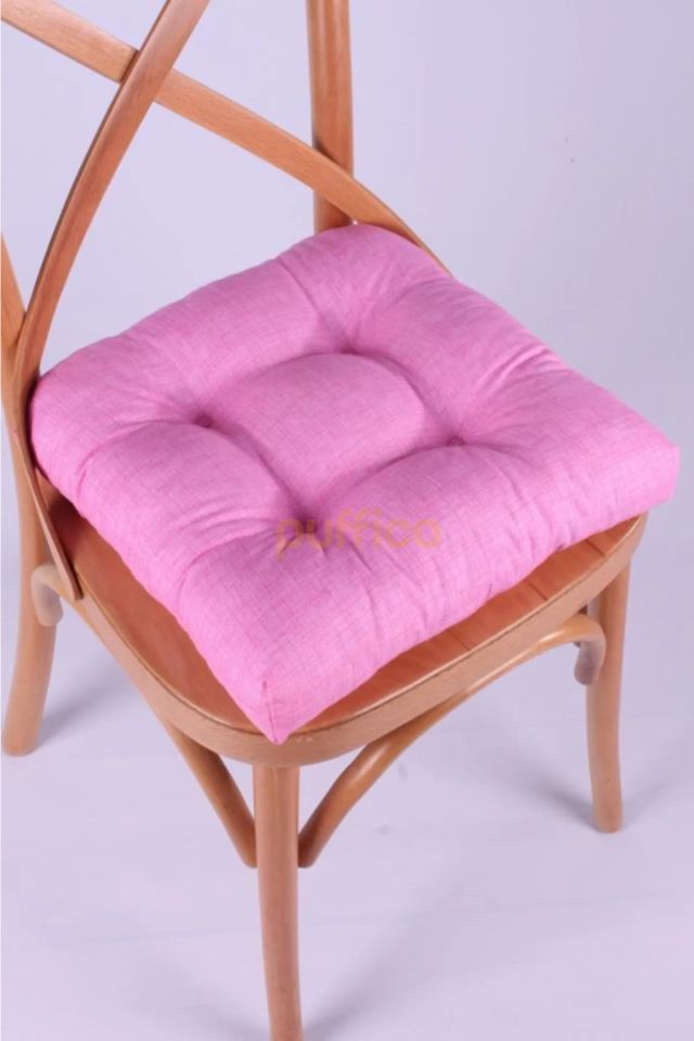Sandalye Minderi 1'li - Pembe - Polyesterli