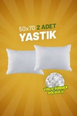 50 x 70 Baş Yastığı 2 Adet - Visco Sünger Dolgulu
