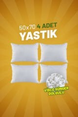 50 x 70 Baş Yastığı 4 Adet - Visco Sünger Dolgulu