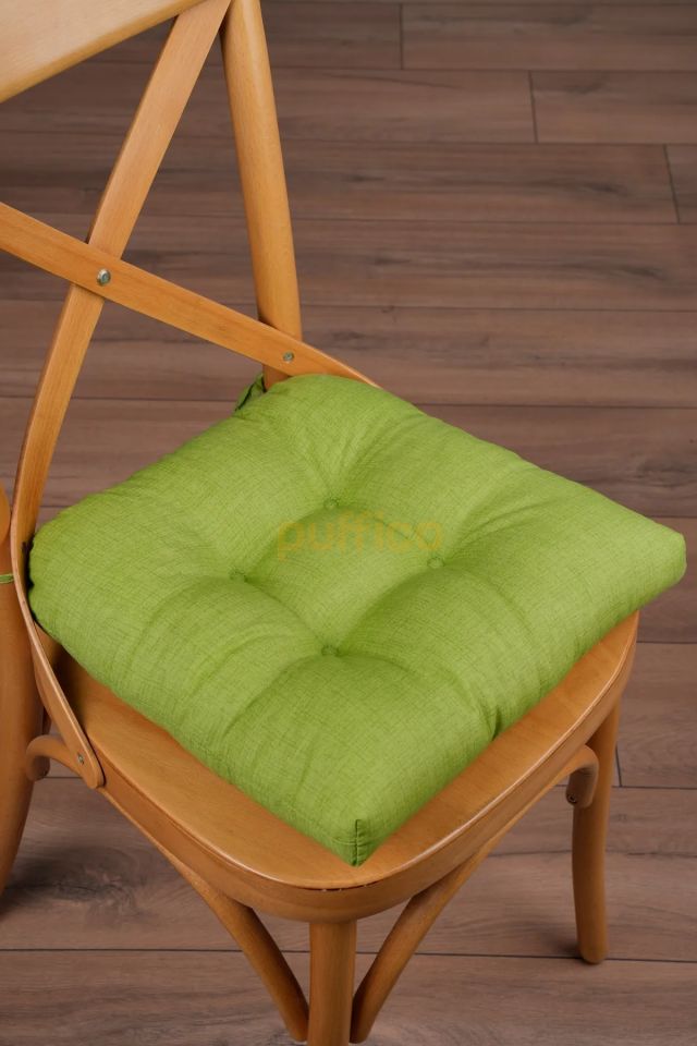 Sandalye Minderi 4'lü - Yeşil - Polyesterli