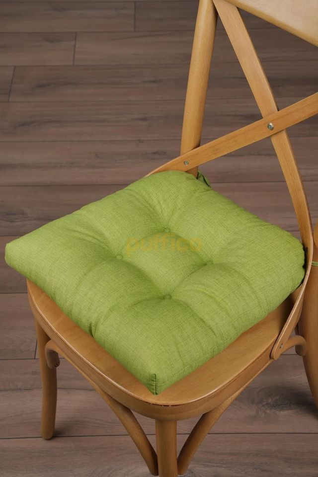 Sandalye Minderi 6'lı - Yeşil - Polyesterli