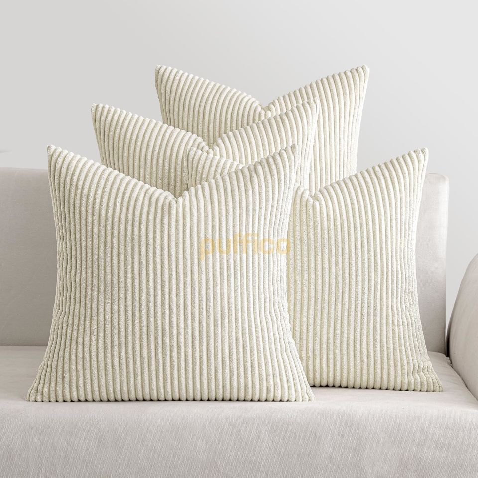 Kırlent Kılıfları 40x40 cm 4'lü Set Modern Dekoratif Kırlent Kılıfları Yumuşak Kadife Ev Dekorasyonu krem - 40x40