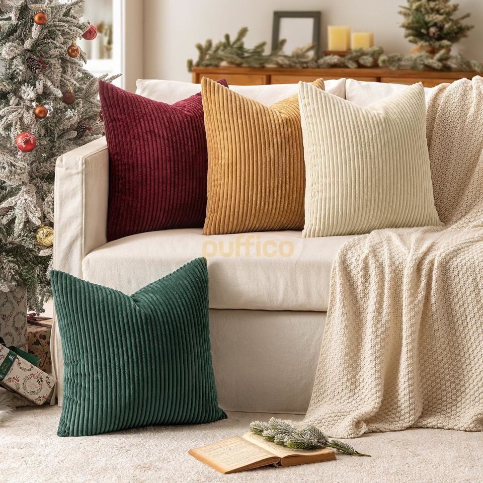 Kırlent Kılıfları 40x40 cm 4'lü Set Modern Dekoratif Kırlent Kılıfları Yumuşak Kadife Ev Dekorasyonu karışık2 - 40x40