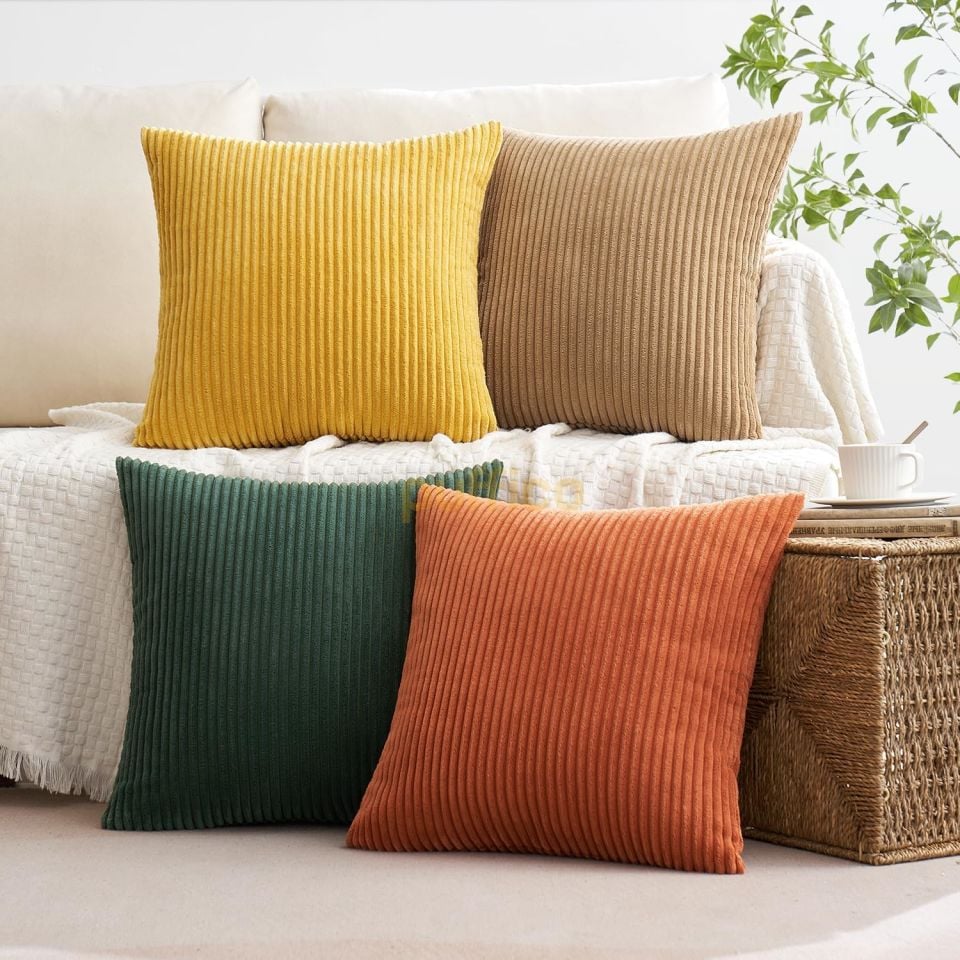 Kırlent Kılıfları 40x40 cm 4'lü Set Modern Dekoratif Kırlent Kılıfları Yumuşak Kadife Ev Dekorasyonu karışık3 - 40x40