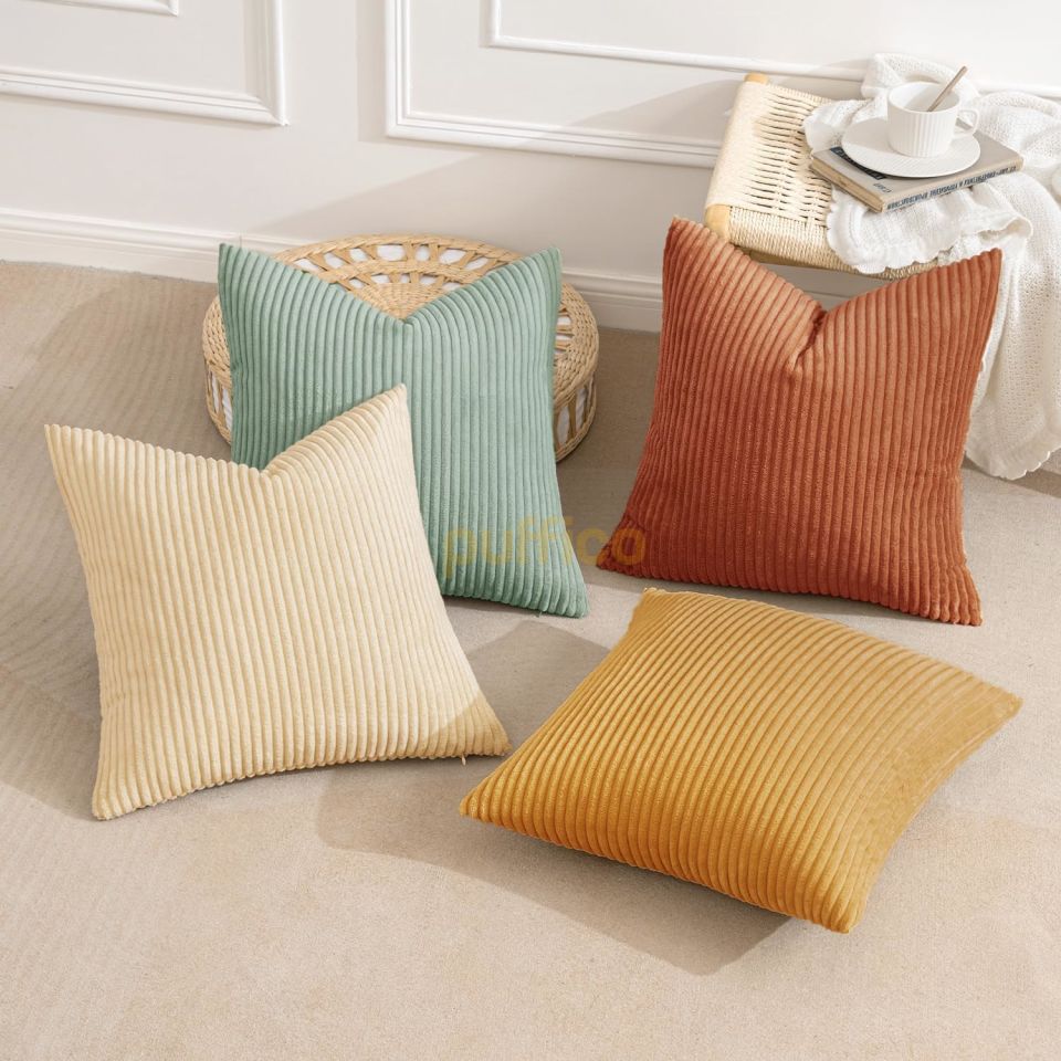 Kırlent Kılıfları 40x40 cm 4'lü Set Modern Dekoratif Kırlent Kılıfları Yumuşak Kadife Ev Dekorasyonu karışık4 - 40x40