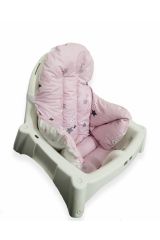 Mama Sandalyesi Minderi Pembe Zemin Aylı