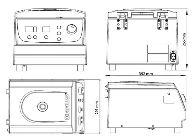 Ohaus Frontier™ 5000 Serisi FC5706 +R77 230V Model Masa Üstü Multi Santrifüj (12 x 15 ml açılı rotor ile)