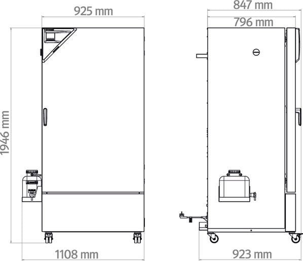 Binder KBF-S ECO 400 Model Termoelektrik Soğutmalı İklimlendirme Kabini, 400 Litre, 0-70°C , %10-80 RH nem