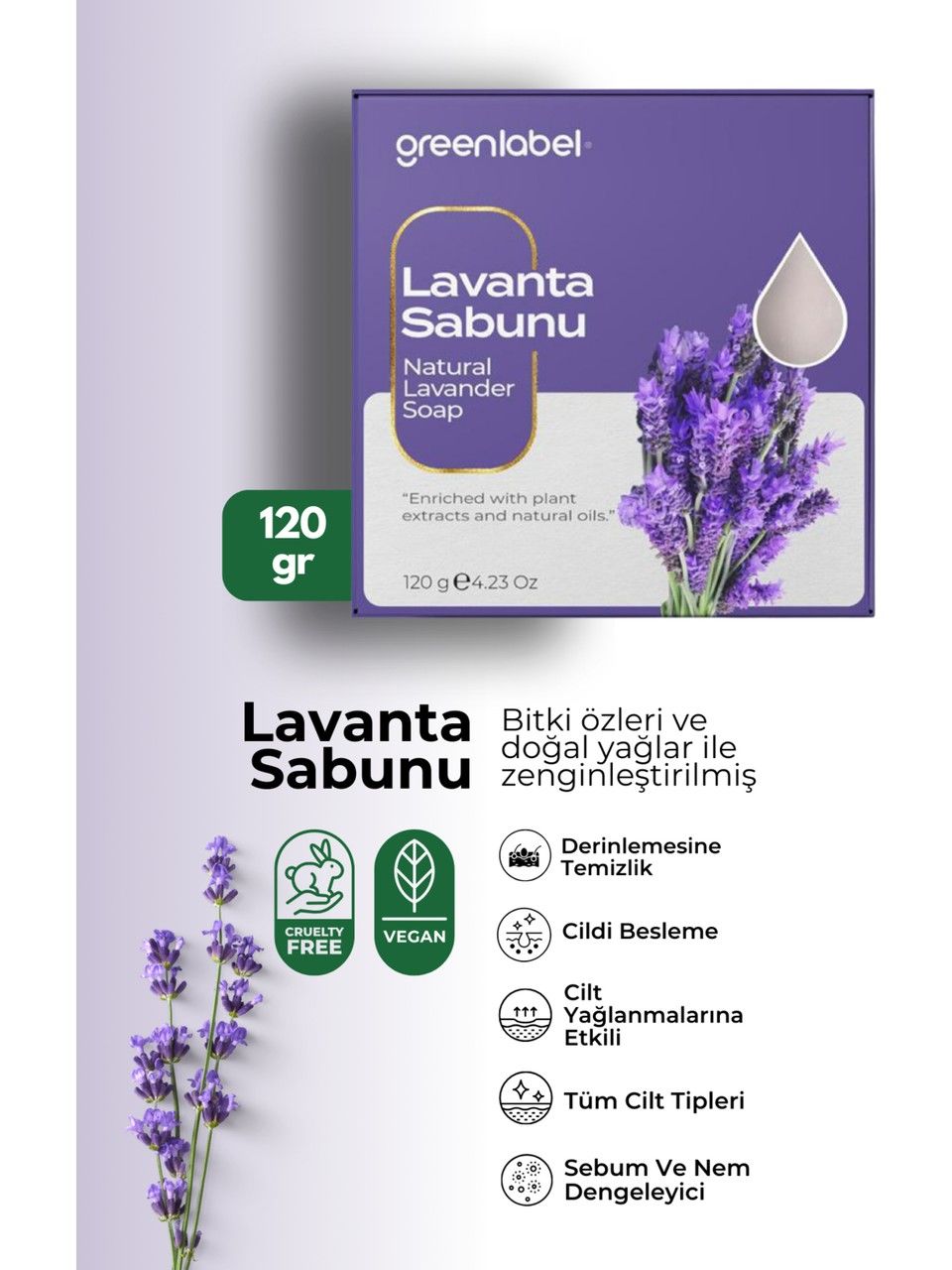 GREENLABEL LAVANTA SABUNU 120G