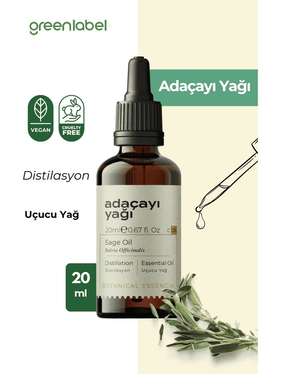 ADAÇAYI YAĞI 20 ML