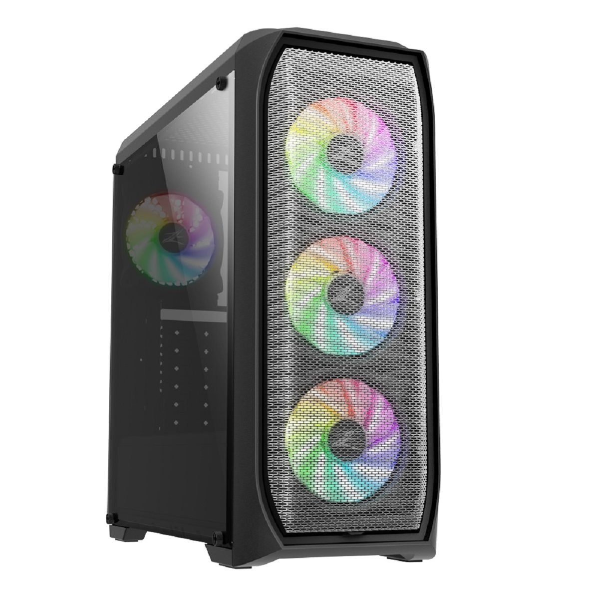 ZALMAN N5 MF ATX Mid Tower 4 RGB Fanlı Kasa 1 x Kulaklık, 1 x Mikrofon, 2 x USB 2.0, 1 x USB 3.0, Fan Kontrol, Renkli Akralik Panel, PCI/AGP365mm