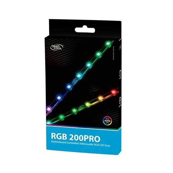 DEEP COOL RGB 200PRO Yüksek parlaklıklı Anakart Kontrollü Adreslene bilir RGB LED Şerit 5V DC,  3 PIN