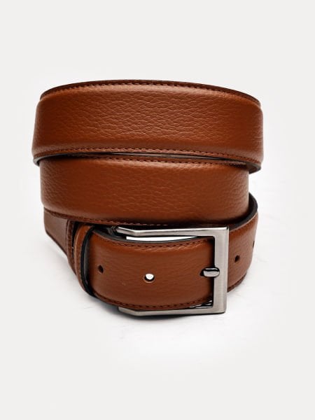 TABACO LION BELT GENUINE LEATHER MEN'S BELT 094 TABA LEATHER - 135CM