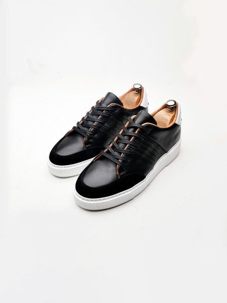 İBAY 419 CARL BLACK STYLE MEN'S LEATHER DAILY SHOES BLACK - 42